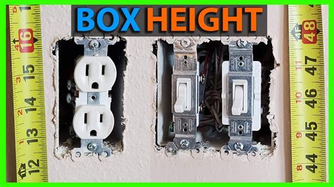 height of electrical switch box|outlet box height from floor.